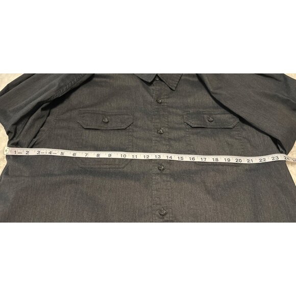 Wrangler Flex for Comfort Dark Gray Button-Down Shirt Cotton Blend Men's Size XL - Picture 8 of 16